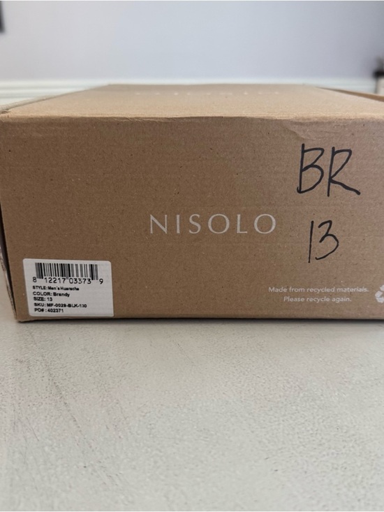 Nisolo Men’s Huarache Sandal in Brandy Closed Toe Leather Slip-On Sz 13 NIB main image 9